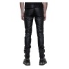 Men Black Devil Fashion Rock Pants punk Goth Trousers Steampunk Hot Pant 